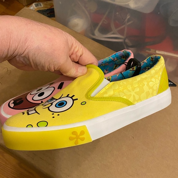 SpongeBob SquarePants & Patrick Slip on Canvas Sneakers 8 1/2 - Picture 4 of 12